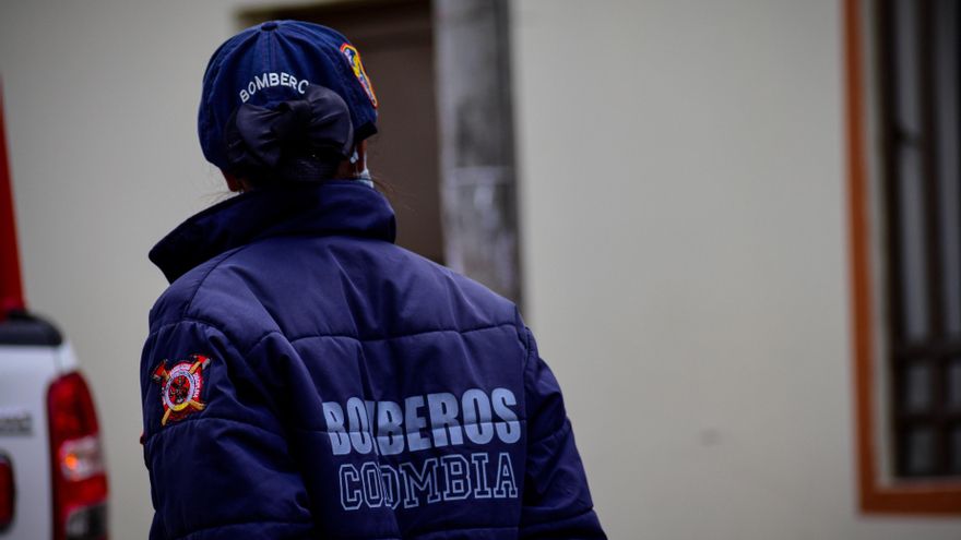 Efectivos de Bomberos en Colombia.