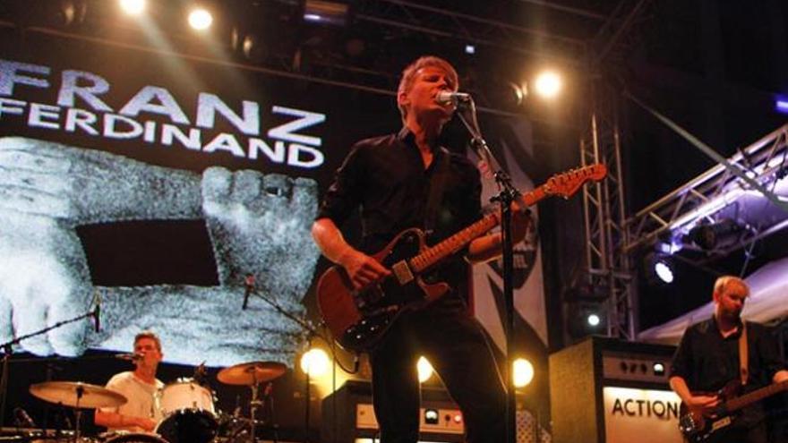 Los componentes de Franz Ferdinand durante su concierto del miércoles en Ibiza Rocks.