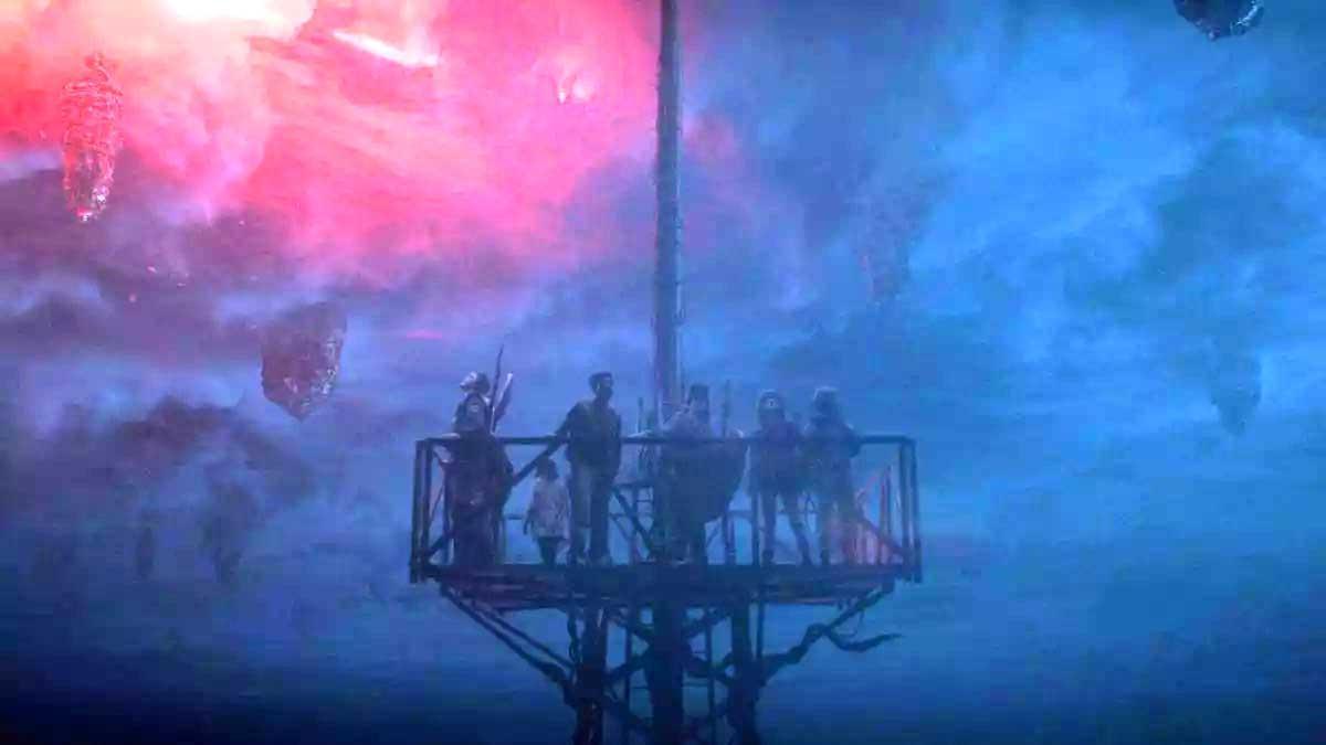 Un momento del último capítulo de la temporada final de Stranger things.