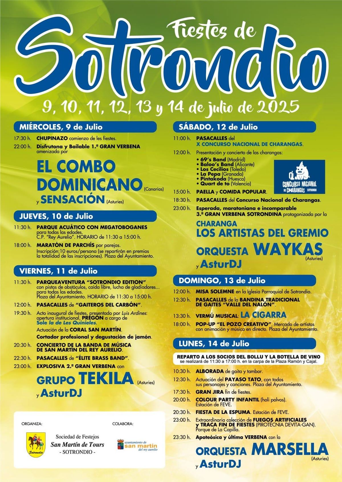 El cartel con el programa completo.