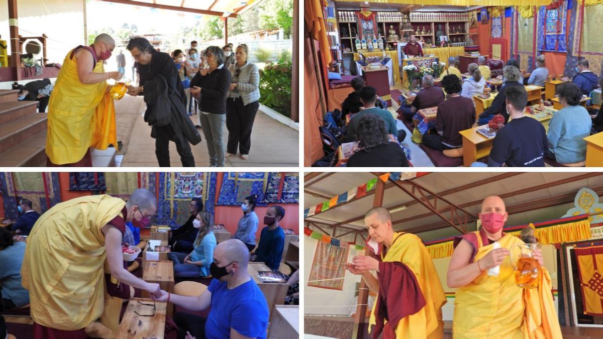 El jueves comenzó el retiro de meditación en el monasterio budista de San Amaro.