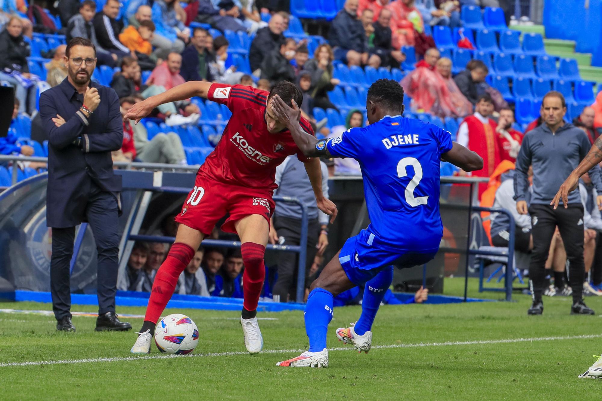 3-2. El Getafe prolonga el maleficio de Osasuna en el Coliseum