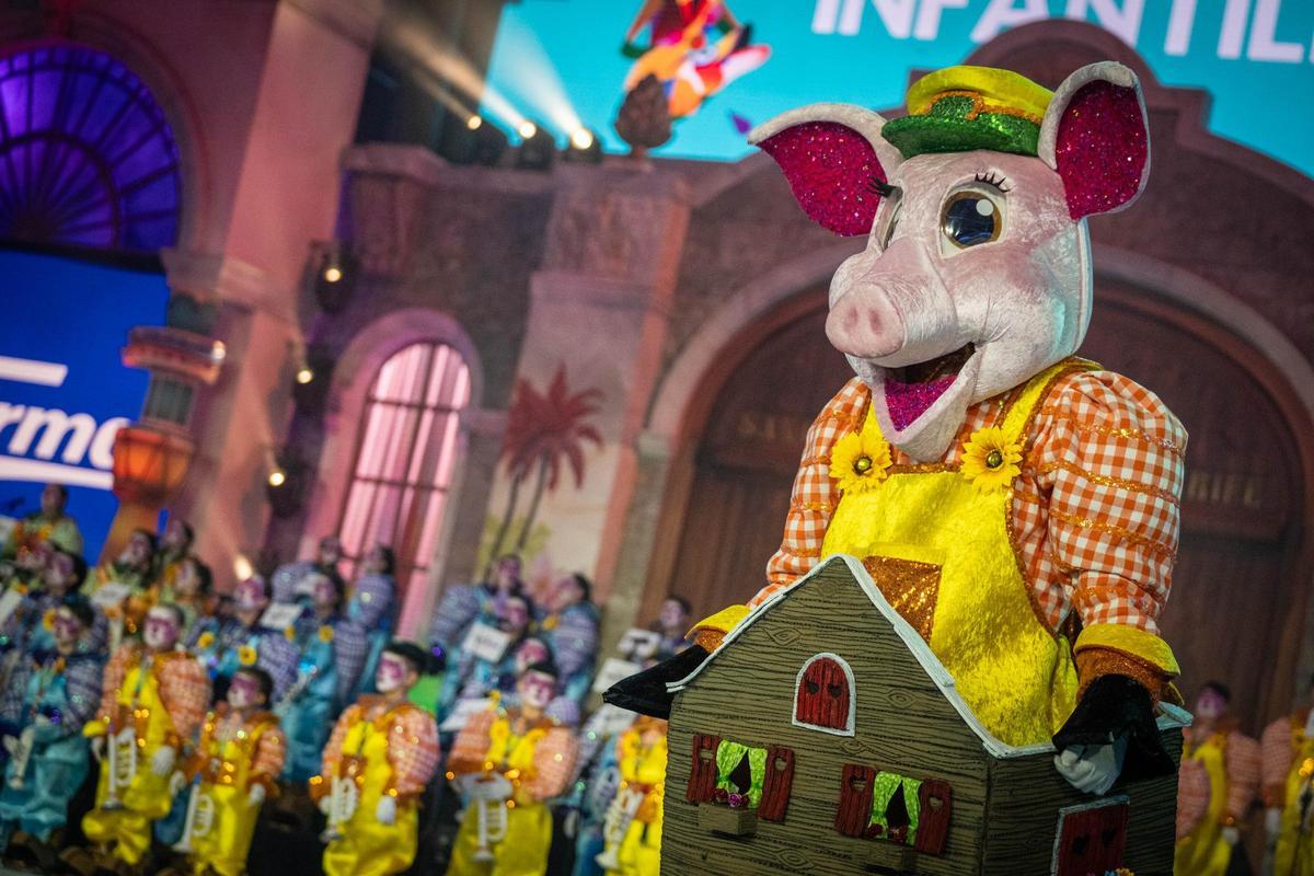 La murga infantil Mamelones, ganadora en el Carnaval 2026 del primer premio de Interpretación.