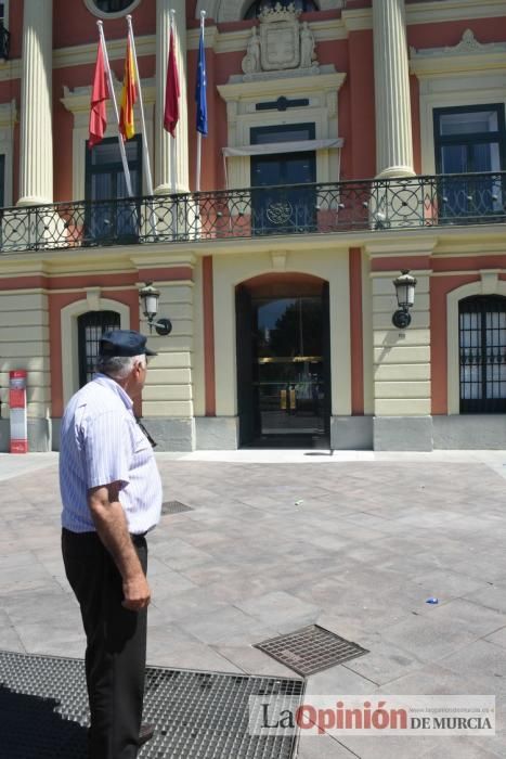 Protesta de taxis en Murcia