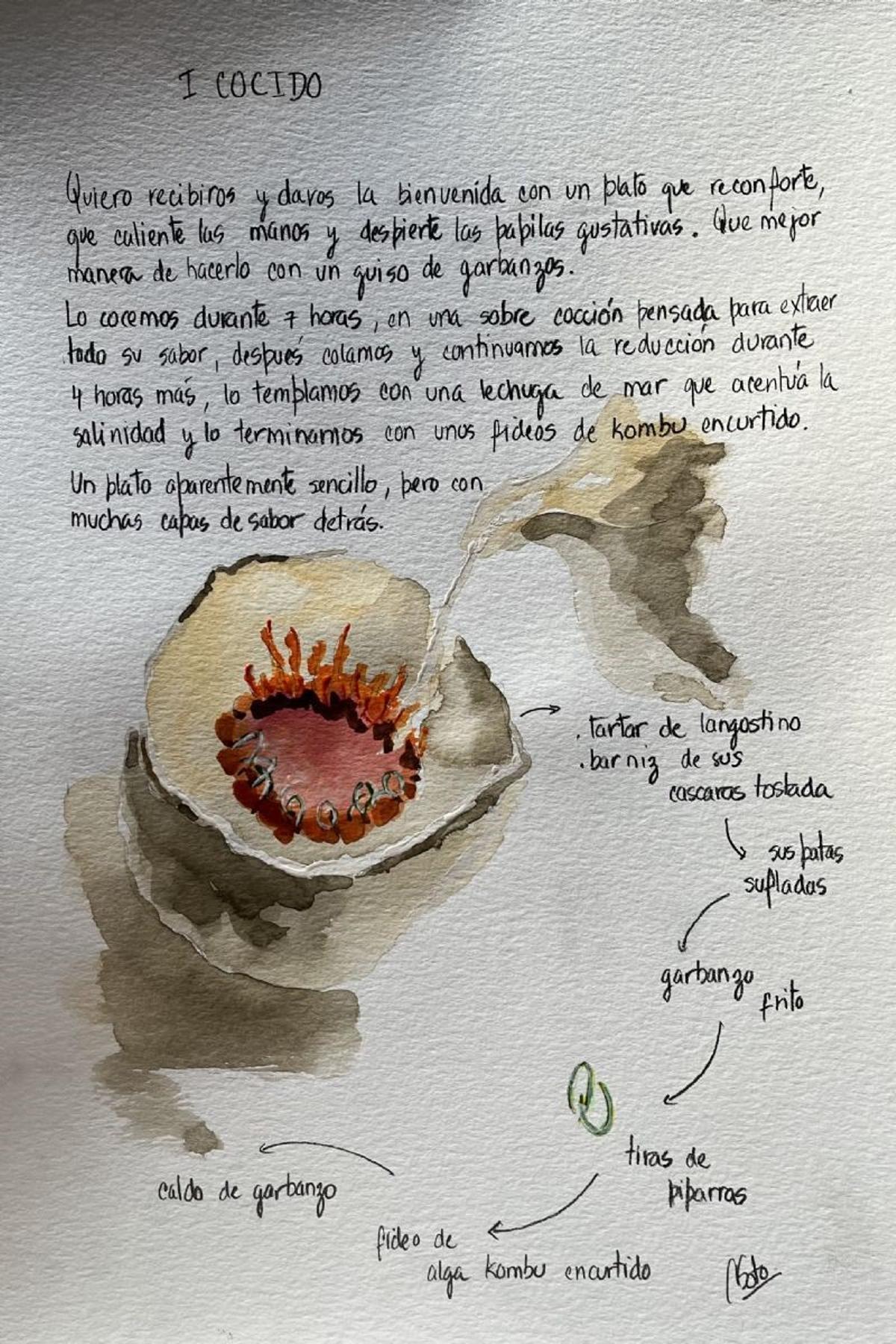 La carta de presentación de uno de los platos del menú