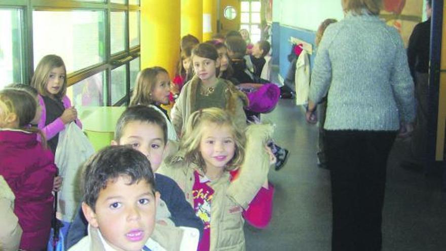 Imagen de archivo de niños en el Colegio de La Fresneda.