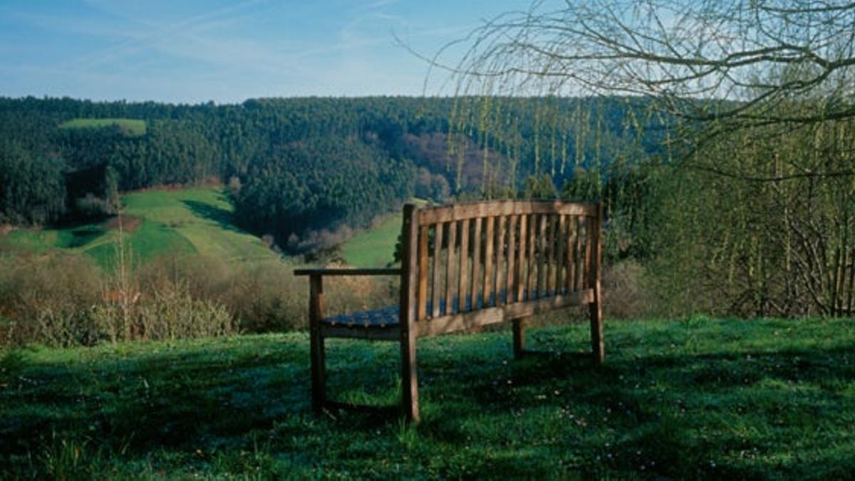 Vistas desde el jardín de la Torre del Milano, cerca de Comillas.