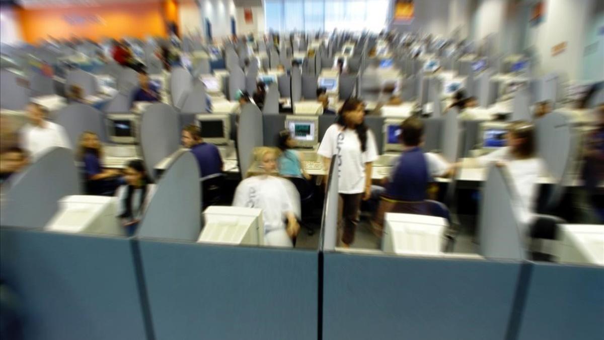 Una imagen de un 'call center'.