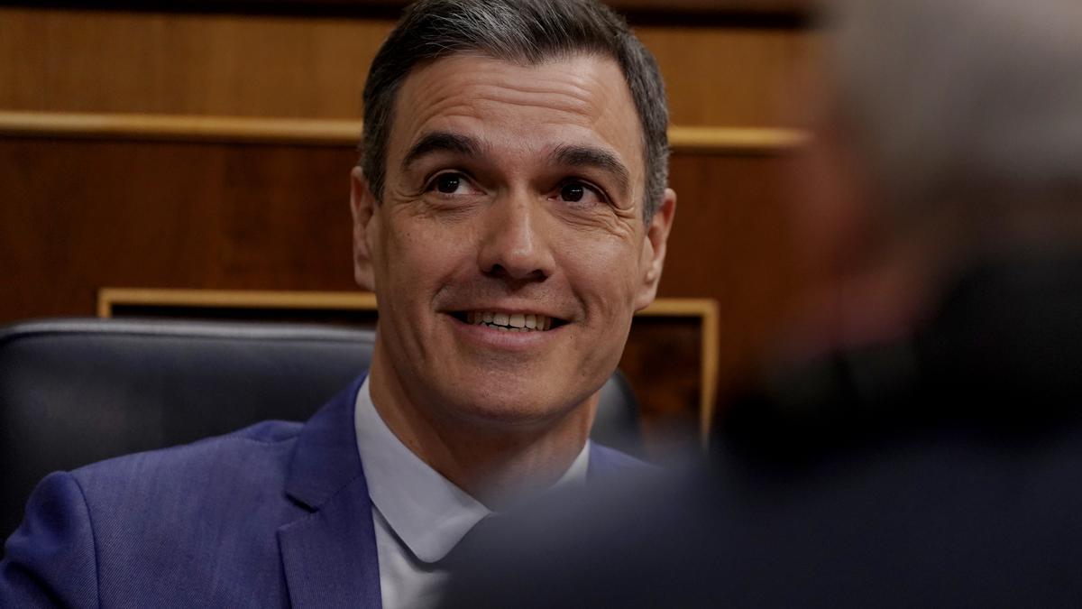 Pedro Sánchez, en el hemiciclo.