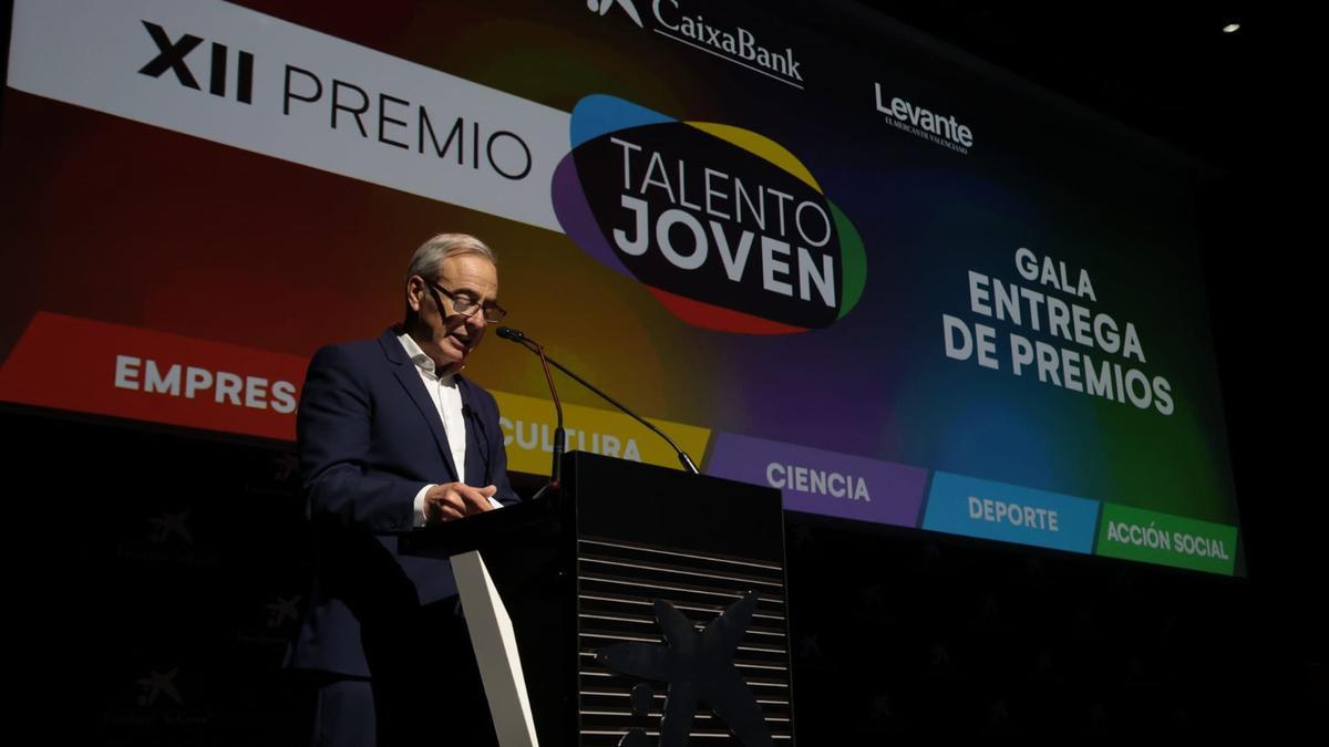 José Luis Valencia, director de Levante - EMV, durante su discurso en la XII edición de Talenro Joven
