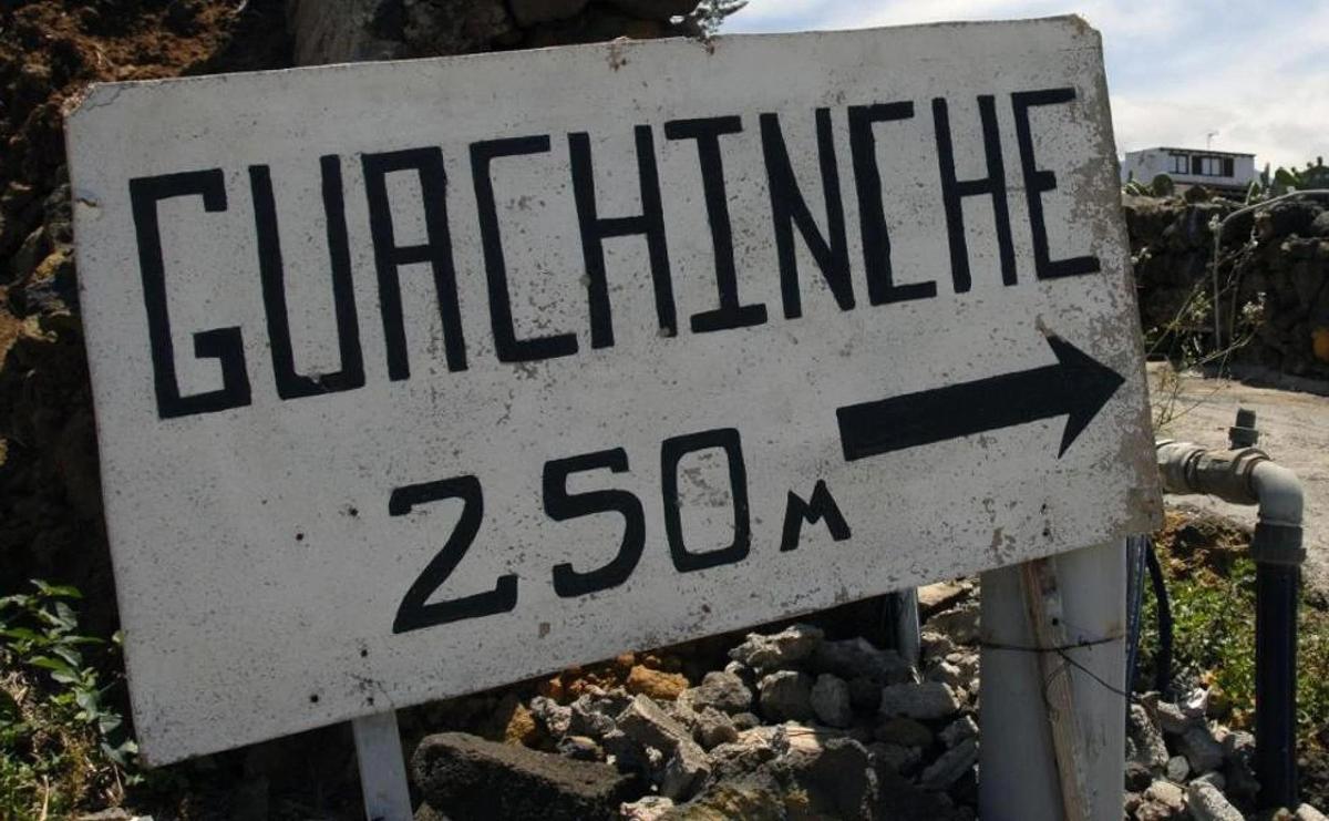 Cartel de un guachinche.