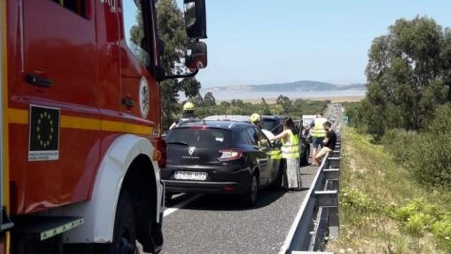 Coches implicados en la colisión de Sanxenxo