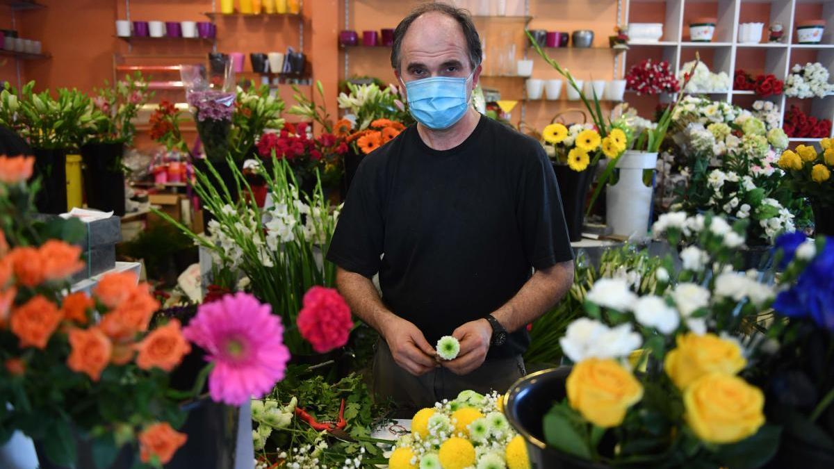 Juan Pablo Guillén, de Floristería Guillén, en San Amaro.