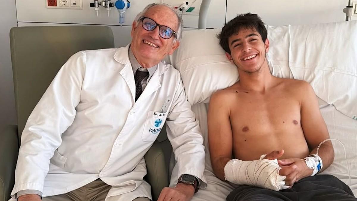 Rueda, junto al doctor Xavier Mir en Barcelona