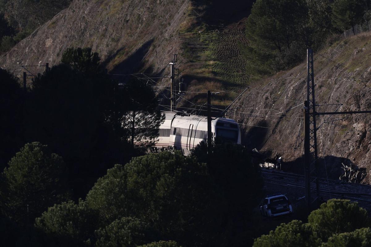 La zona cero del accidente ferroviario en Adamuz