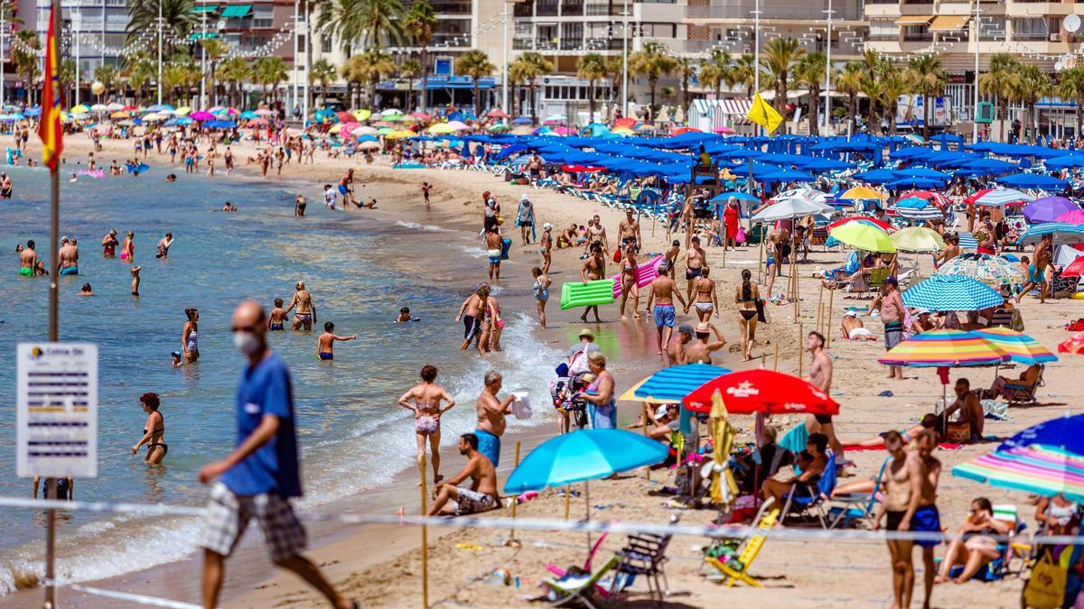 Playa de Levante de Benidorm el pasado me de agosto