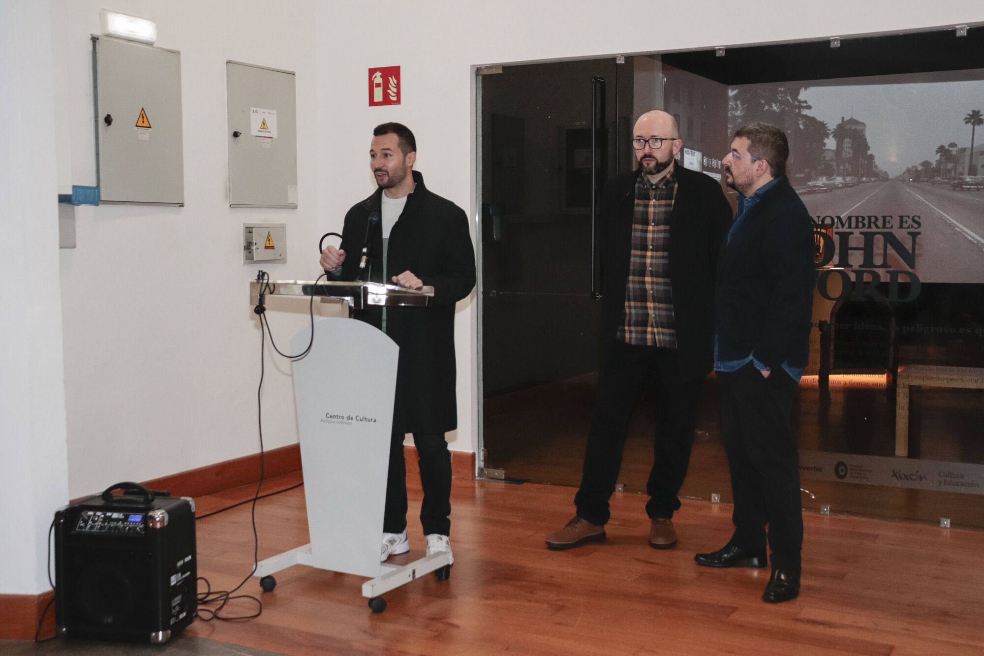 GIJÓN. Antiguo Instituto. Inauguración de la instalación audiovisual &quot;Mi nombre es John Ford&quot;, en el marco del FICX.