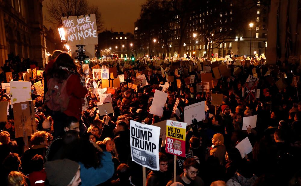 Protestas en Londres contra el veto de Trump