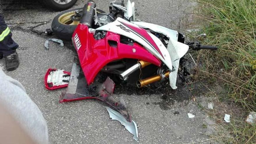 Un motorista muere en un accidente en Redondela