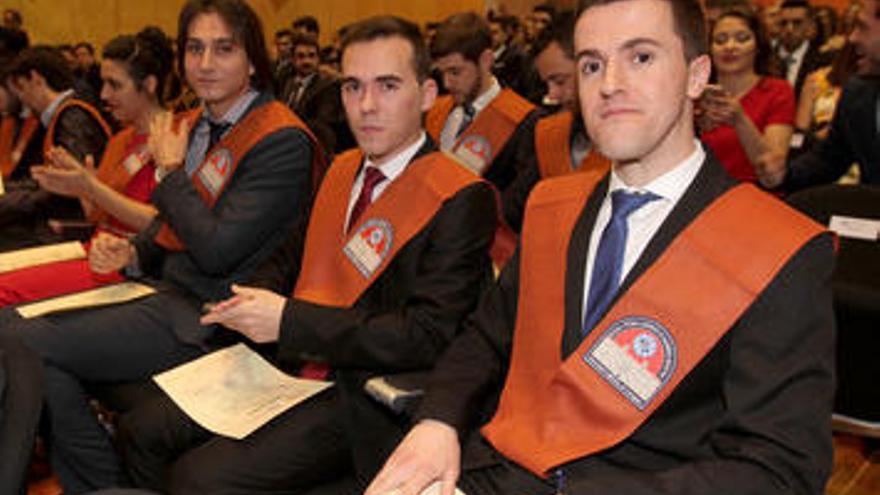 Un momento de la graduación de Industriales en el Paraninfo de la UPCT