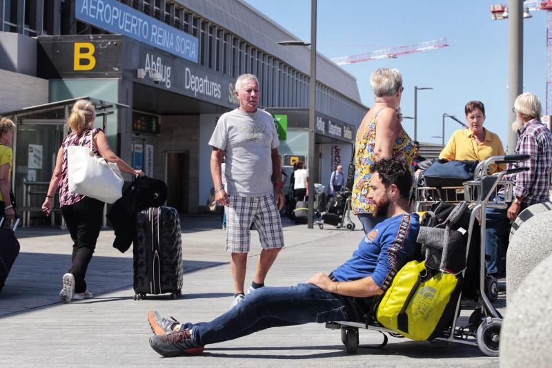 Situación en el aeropuerto de Tenerife Sur.