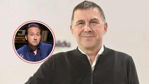 Arnaldo Otegui bromea con el España-Euskadi de pelota vasca.