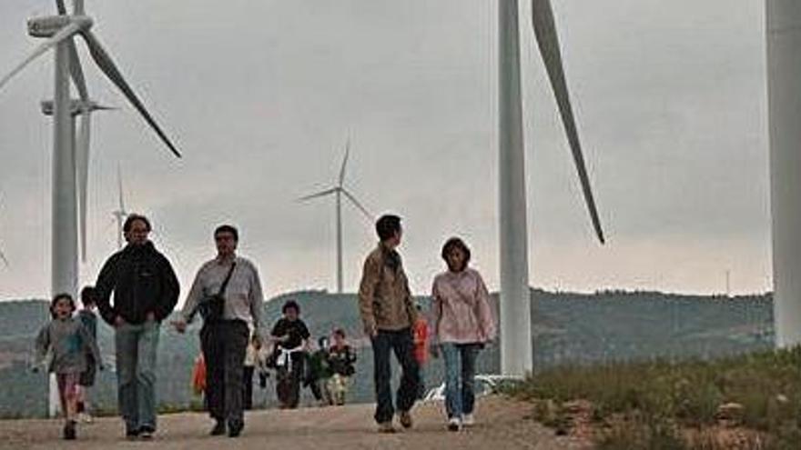 Parc eòlic de Rubió, una de les instal·lacions actuals de l&#039;Anoia