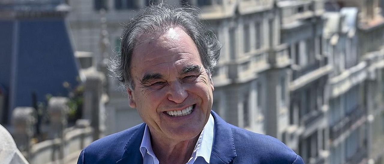 Oliver Stone, fotografiado este lunes en Barcelona.