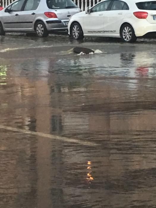 Inundación en la Gran Vía de La Manga