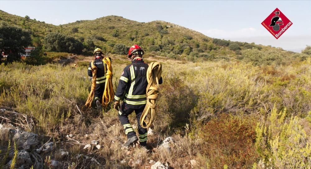 Los incendios en la Marina Alta, en imágenes