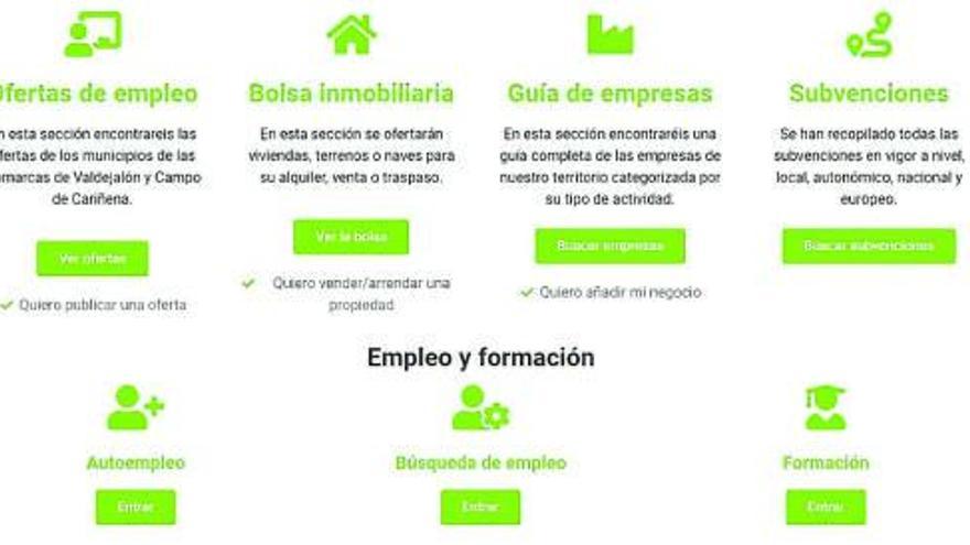 Los usuarios pueden acceder a ofertas de empleo, de subvenciones o a una bolsa inmobiliaria, entre otras.  | SERVICIO ESPECIAL