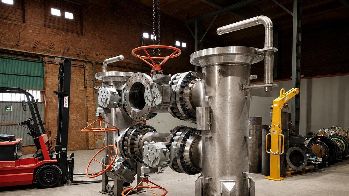 Fàbrica d’Unitecno ubicada al polígon de La Valldan on s’elaboren filtres industrials, recipients a pressió i vàlvules