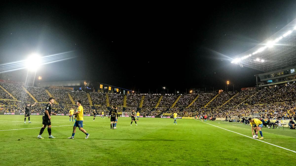 Imagen panorámica del Estadio de Gran Canaria en el partido disputado entre la UD Las Palmas y el CD Tenerife
