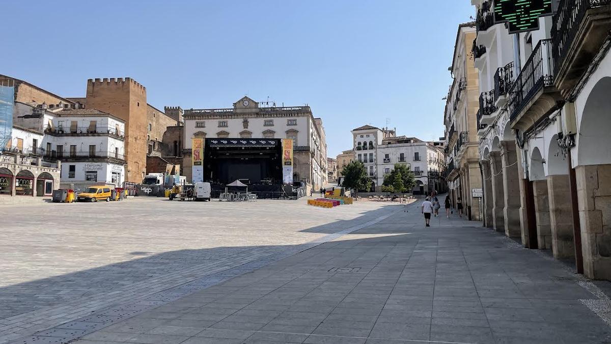 La Plaza Mayor sin terrazas.