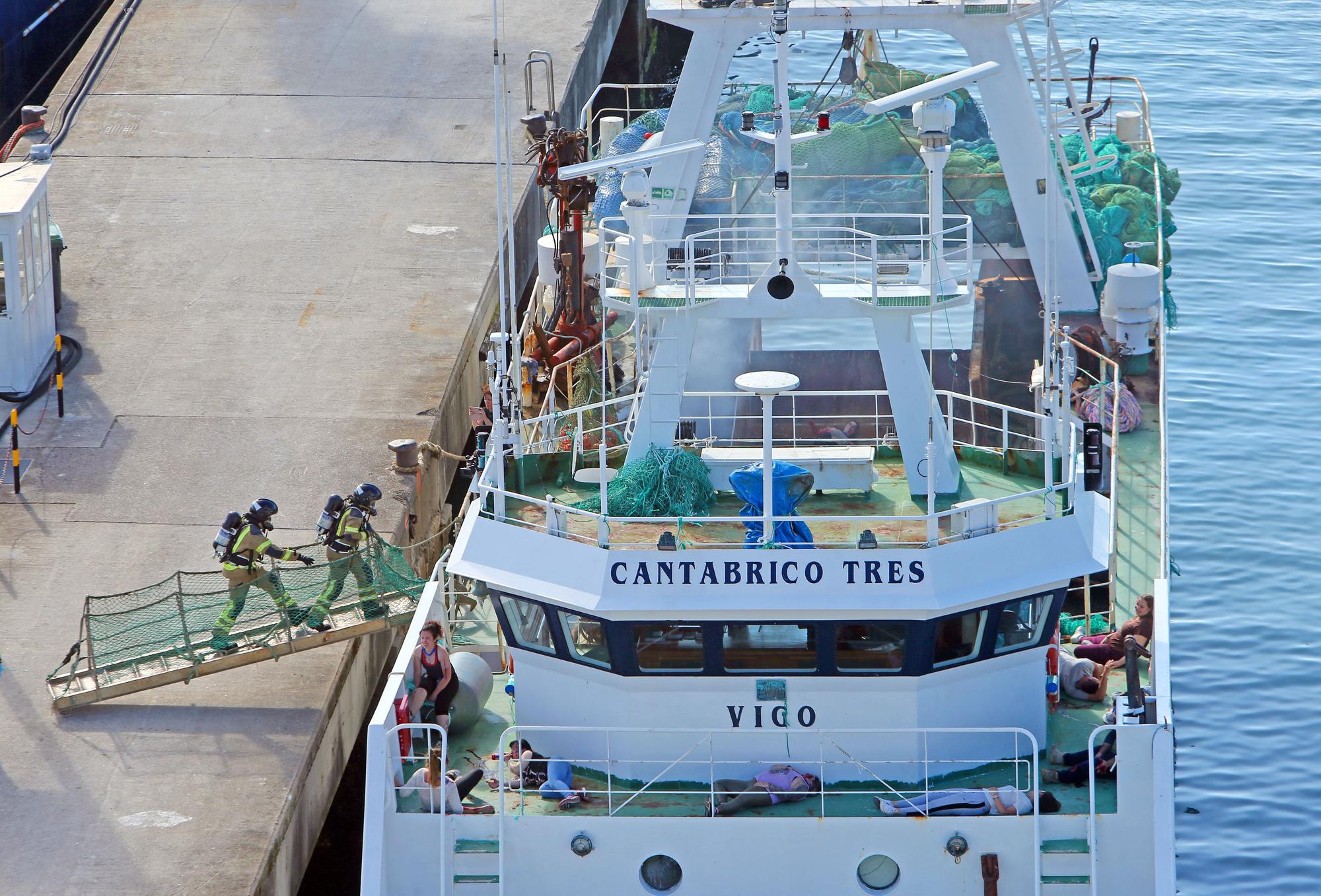 Simulacro sin precedentes en el Puerto de Vigo