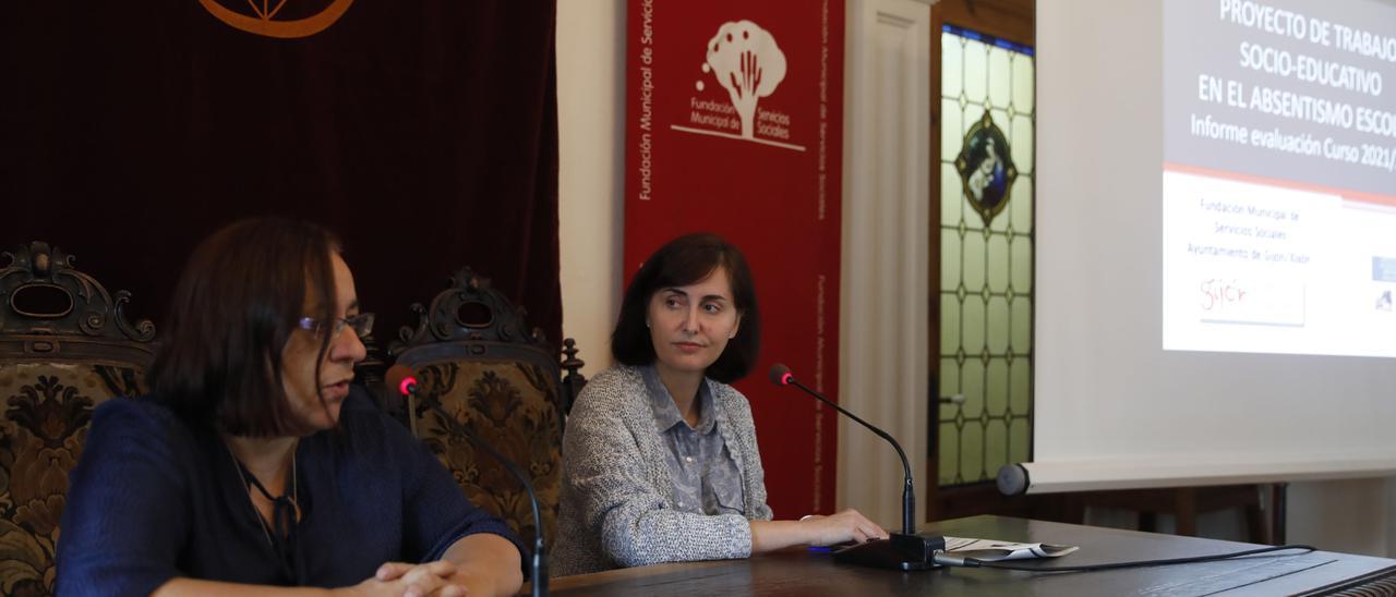 Por la izquierda, Natalia González y María Luis Ordóñez.