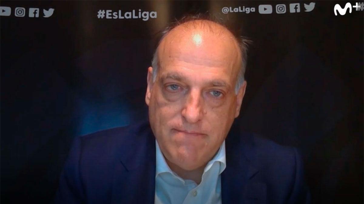 Javer Tebas: Nos gustaría reinicar LaLiga con el derbi entre el Betis y el Sevilla