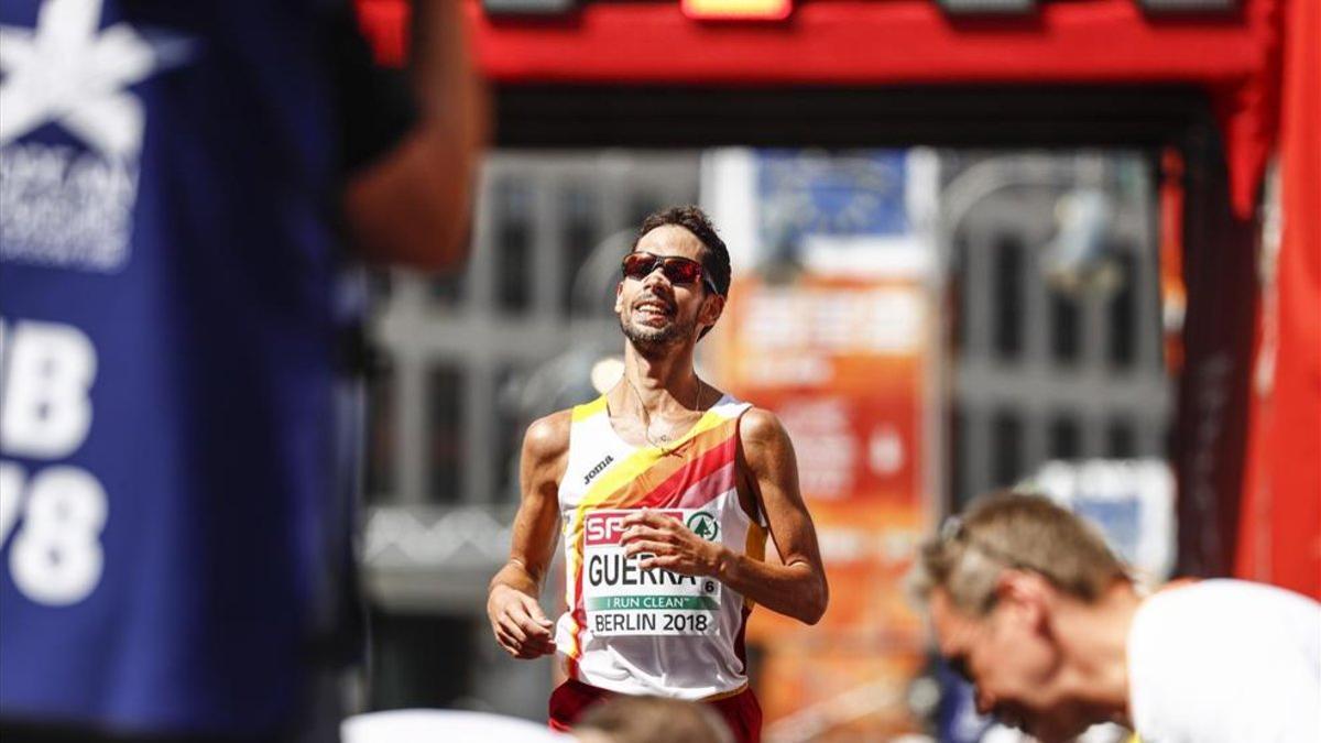 Javier Guerra, en la maratón de Berlín