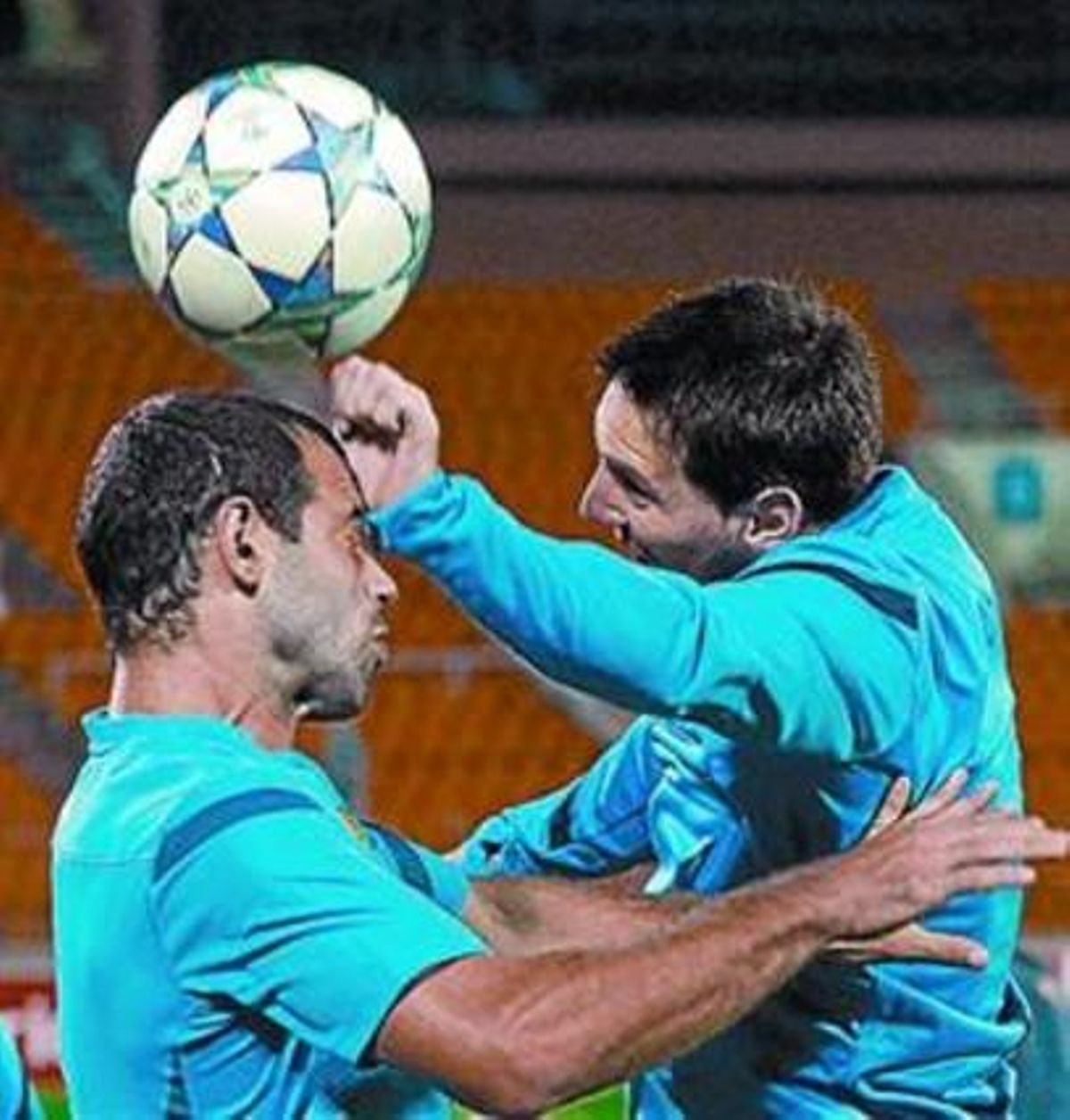 Mascherano i Messi, ahir a Minsk.