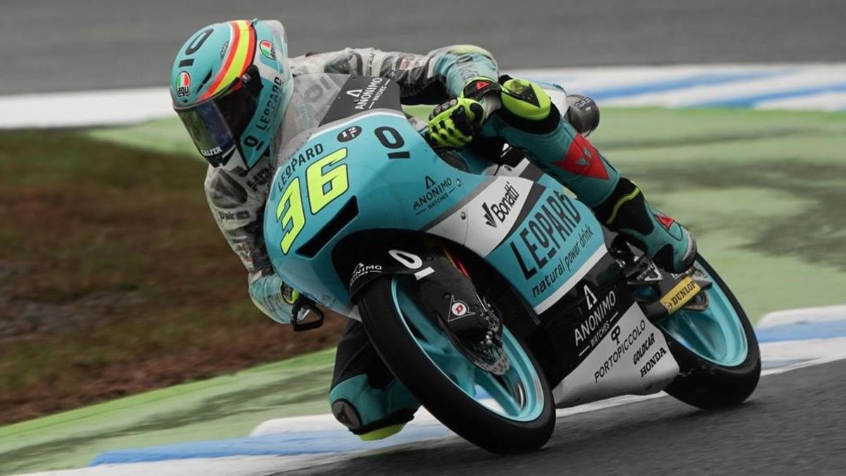 Joan Mir (Honda), en los entrenamientos de hoy en Motegi (Japón).