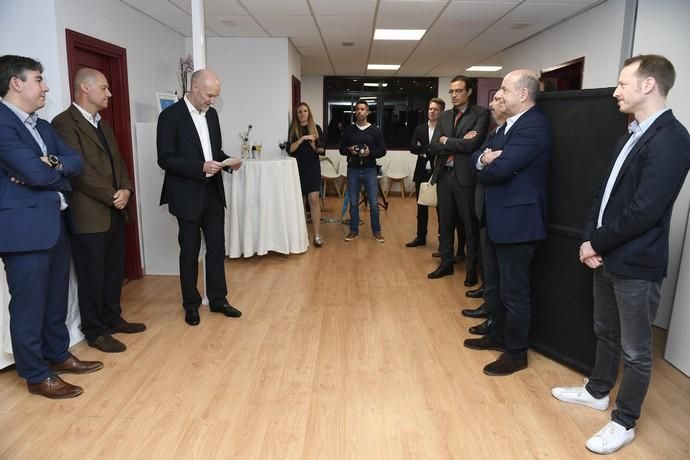 CANARIAS Y ECONOMIA 21-01-2019 LAS PALMAS DE GRAN CANARIA. Hyve Innovation Community SL. Pedro Ortega, inaugura las nuevas instalaciones en Gran Canaria de la empresa alemana Hyve Innovation Community SL, adscrita a la Zona Especial Canaria (ZEC) y vinculada al sector de la innovación y el desarrollo de software.  FOTOS: JUAN CASTRO