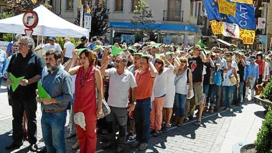 Un acte de l&#039;ANC a la plaça Santa Maria de Puigcerdà
