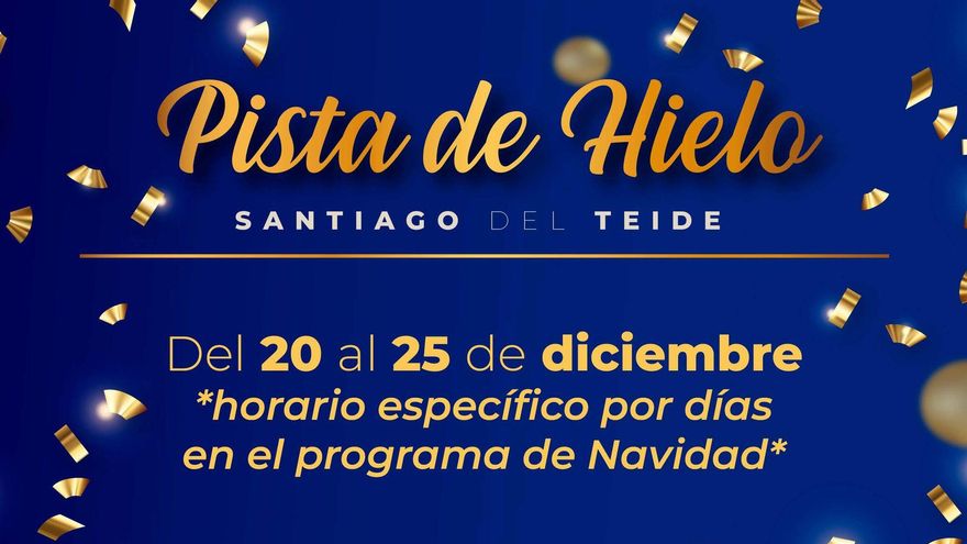 Santiago del Teide installs a synthetic ice rink at Christmas