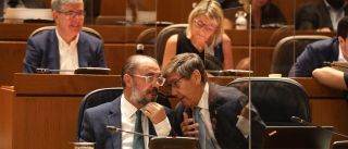 Lambán habla de pactos clave en su comparecencia en las Cortes