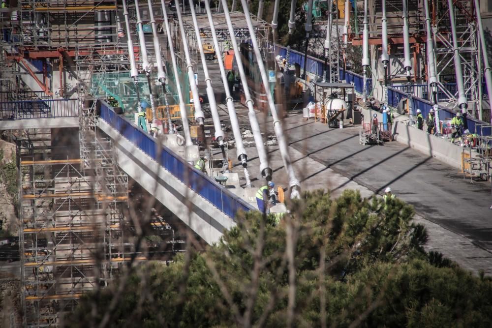 Obras del puente Fernando Reig en Alcoy