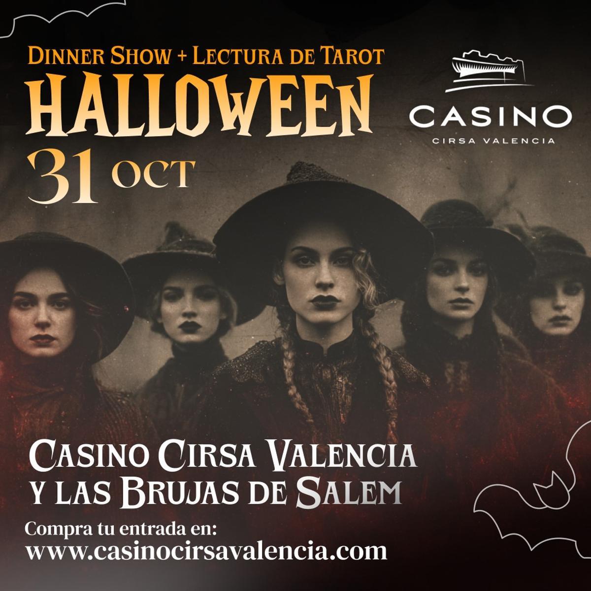 “Brujas de Salem”, una cena-espectáculo de Halloween en Casino Cirsa Valencia.