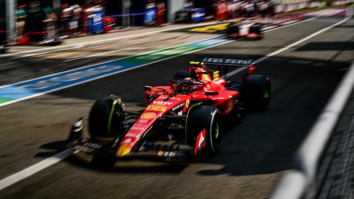 Carlos Sainz, en el circuito de Monza.