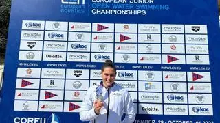 Plata para la nadadora ilicitana Ángela Martínez en los 10 kilómetros del Europeo Júnior