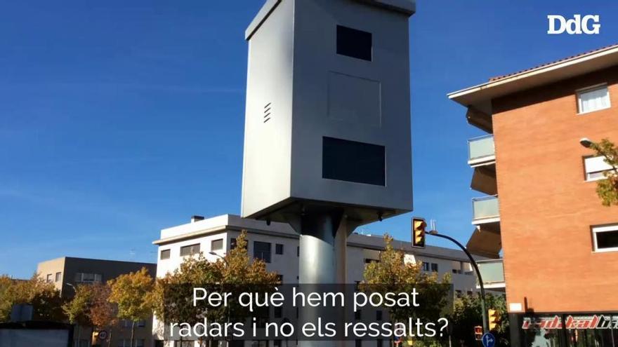 Instal·len radars als carrers Barcelona i Pericot i al pont de Fontajau