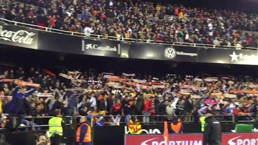 Mestalla celebra el triunfo de su equipo